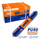 Kit com 20 unidades - Adesivo Selante PU40 Branco Autofix 800g